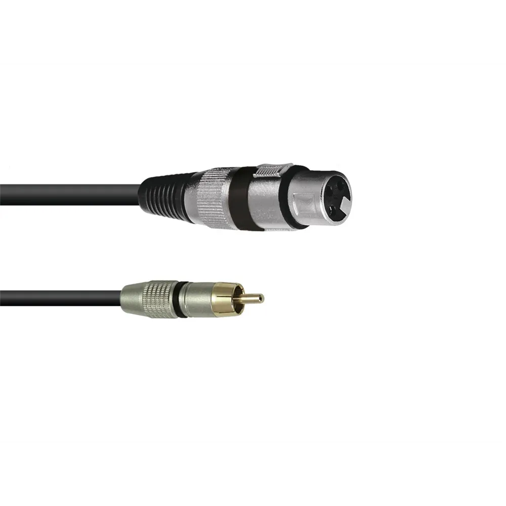 OMNITRONIC Adapterkabel XLR(F)/Cinch(M) 0,2m sw