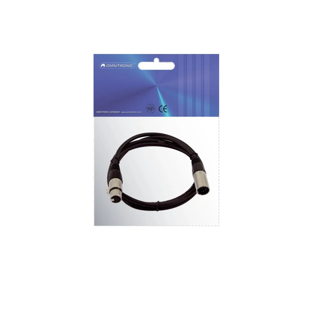 OMNITRONIC XLR Kabel 5pol 1,5m sw
