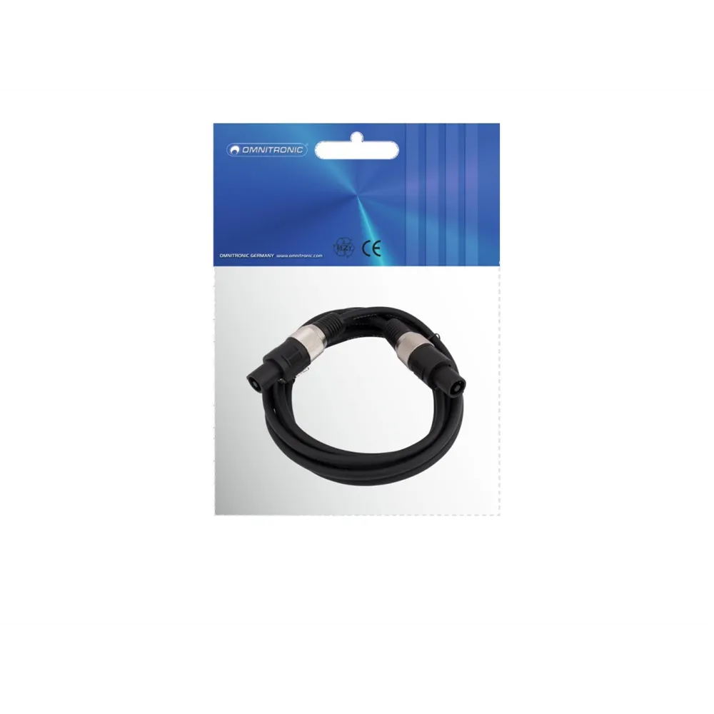 OMNITRONIC Lautsprecherkabel Speaker 2x2,5 1,5m sw