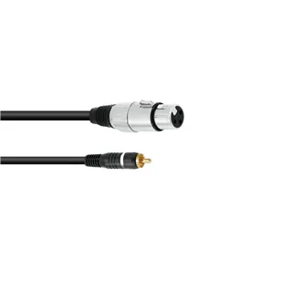 OMNITRONIC Adapterkabel Cinch/XLR(F) 2m sw