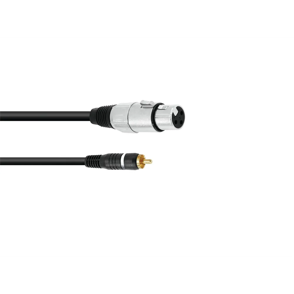 OMNITRONIC Adapterkabel Cinch/XLR(F) 2m sw