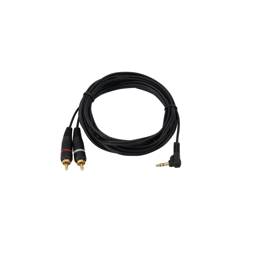 OMNITRONIC Adapterkabel 3,5 Klinke 90°/2xCinch 3m sw