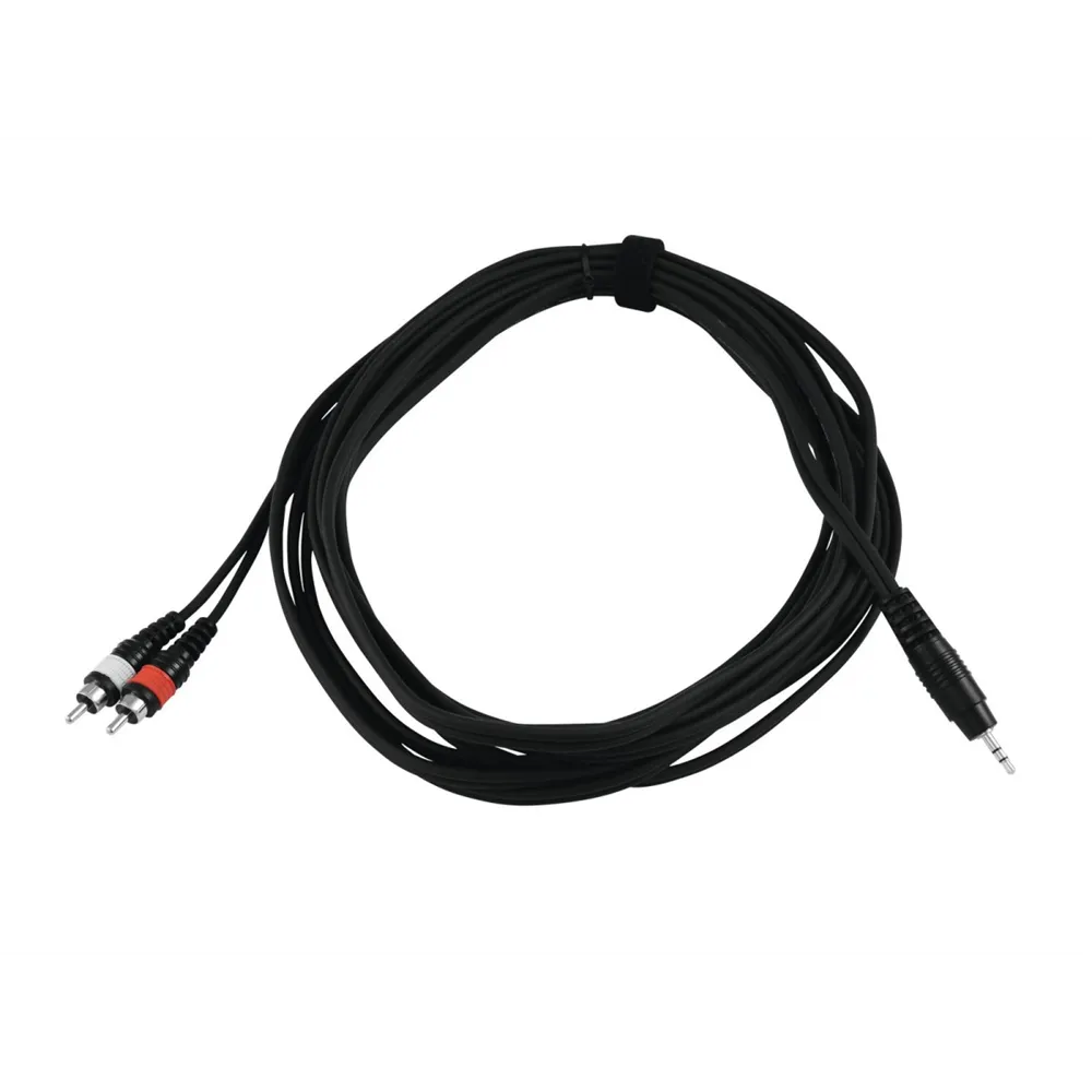 OMNITRONIC Adapterkabel 3,5 Klinke/2xCinch 6m sw