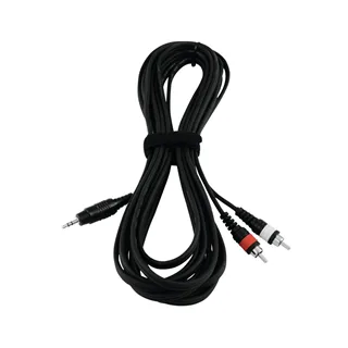 OMNITRONIC Adapterkabel 3,5 Klinke/2xCinch 6m sw