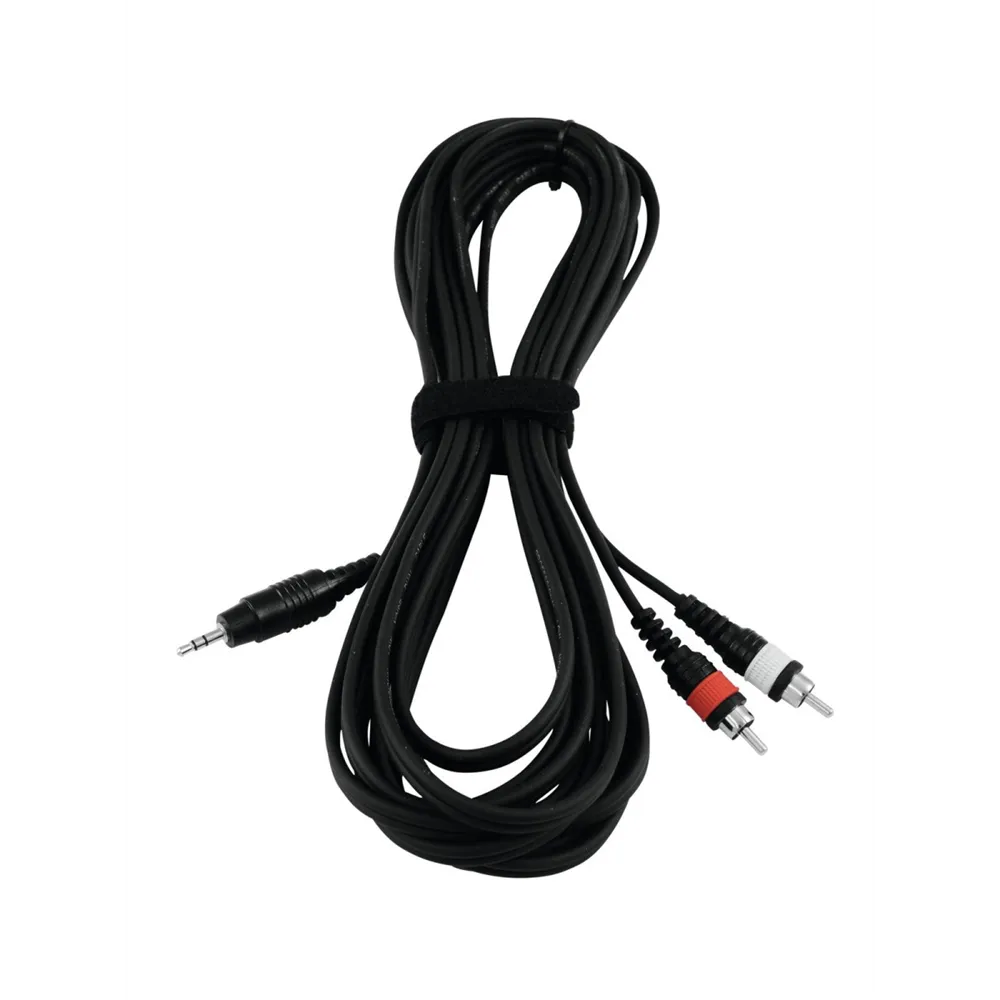 OMNITRONIC Adapterkabel 3,5 Klinke/2xCinch 6m sw