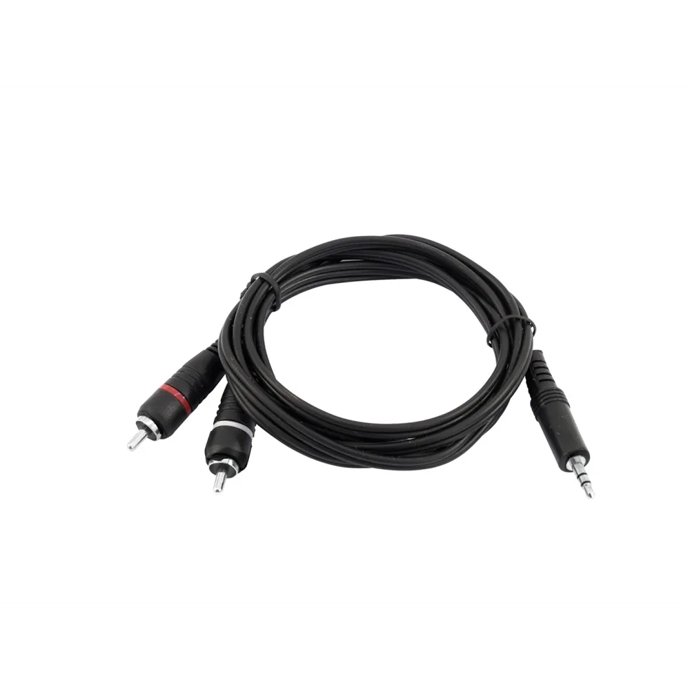 OMNITRONIC Adapterkabel 3,5 Klinke/2xCinch 1,5m sw