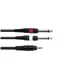 OMNITRONIC Adapterkabel 3,5 Klinke/2xKlinke 3m sw