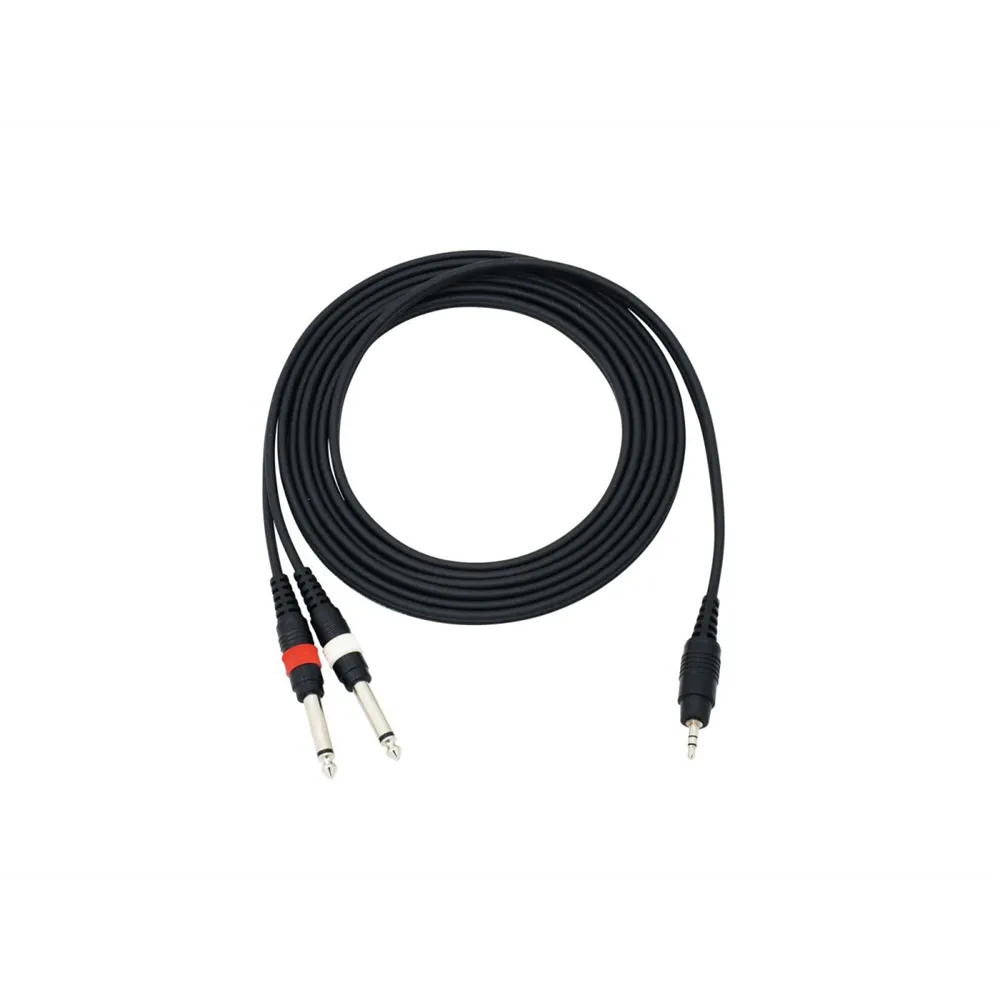 OMNITRONIC Adapterkabel 3,5 Klinke/2xKlinke 3m sw