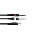 OMNITRONIC Adapterkabel 3,5 Klinke/2xKlinke 6m sw
