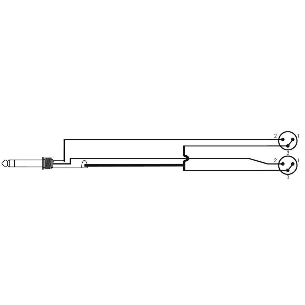 OMNITRONIC Adapterkabel 3,5 Klinke/2xXLR(M) 3m sw