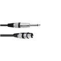 OMNITRONIC Adapterkabel XLR(F)/Klinke mono 0,9m sw