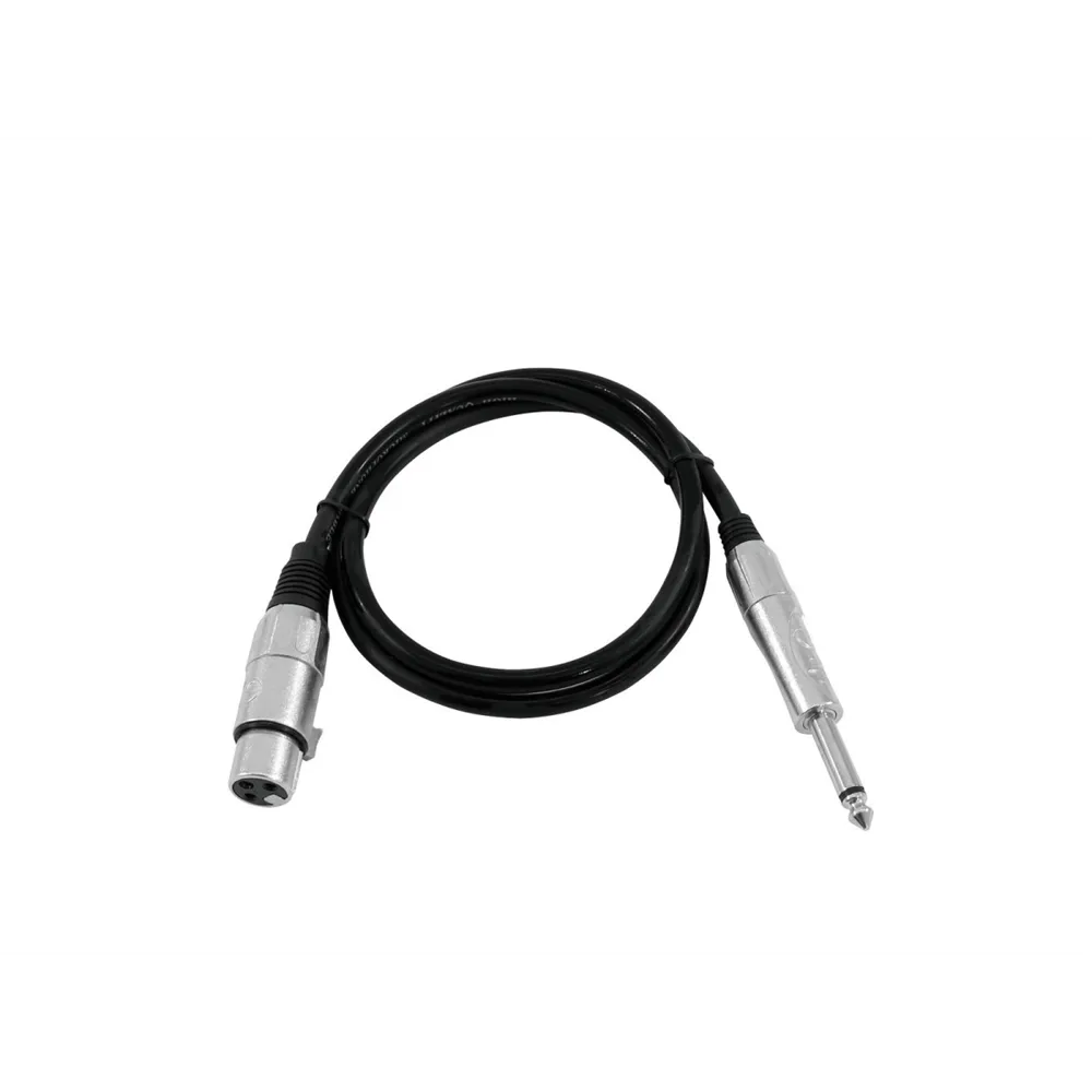 OMNITRONIC Adapterkabel XLR(F)/Klinke mono 0,9m sw