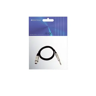 OMNITRONIC Adapterkabel XLR(F)/Klinke mono 0,9m sw