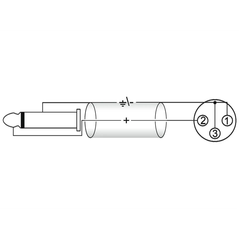 OMNITRONIC Adapterkabel XLR(F)/Klinke mono 2m sw