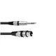 OMNITRONIC Adapterkabel XLR(F)/Klinke stereo 0,9m sw