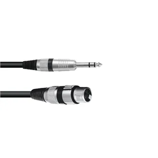 OMNITRONIC Adapterkabel XLR(F)/Klinke stereo 0,9m sw