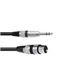 OMNITRONIC Adapterkabel XLR(F)/Klinke stereo 0,9m sw