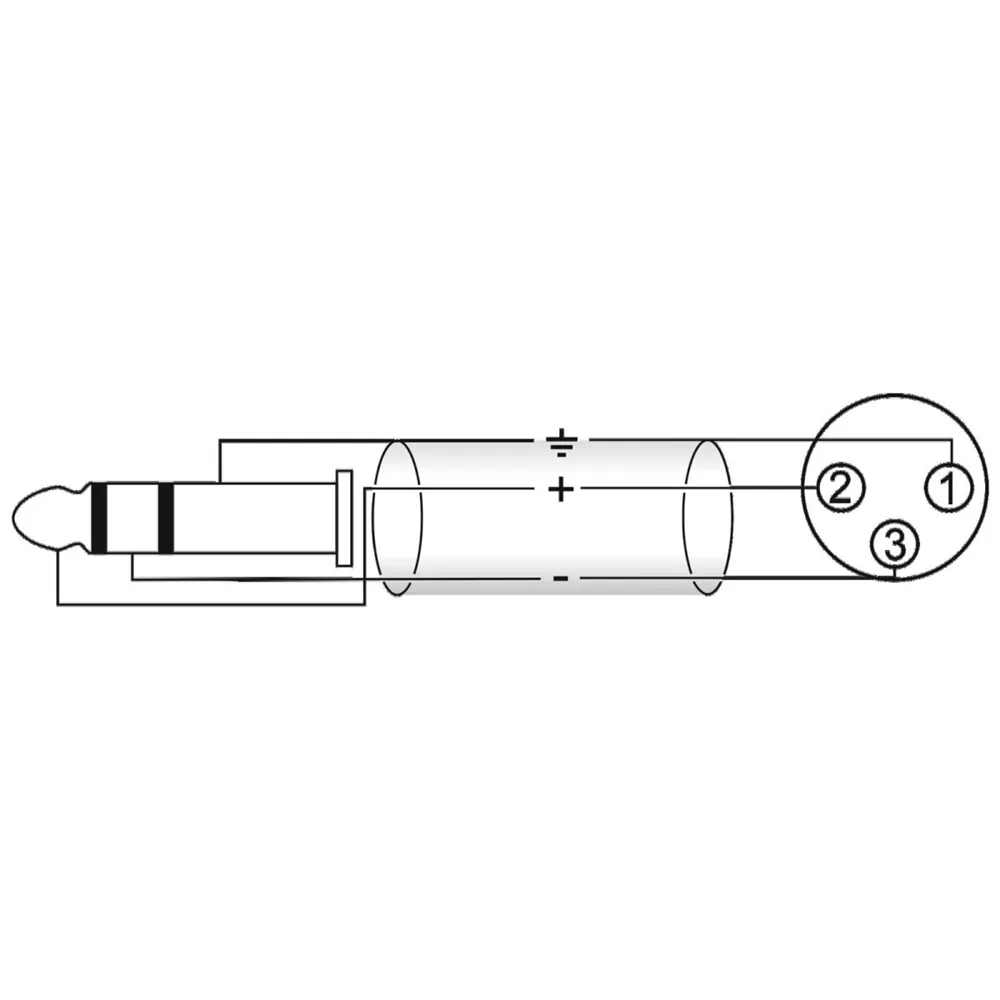 OMNITRONIC Adapterkabel XLR(F)/Klinke stereo 0,9m sw