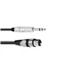 OMNITRONIC Adapterkabel XLR(F)/Klinke stereo 2m sw