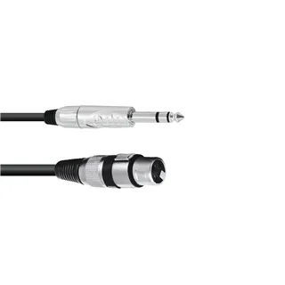 OMNITRONIC Adapterkabel XLR(F)/Klinke stereo 2m sw