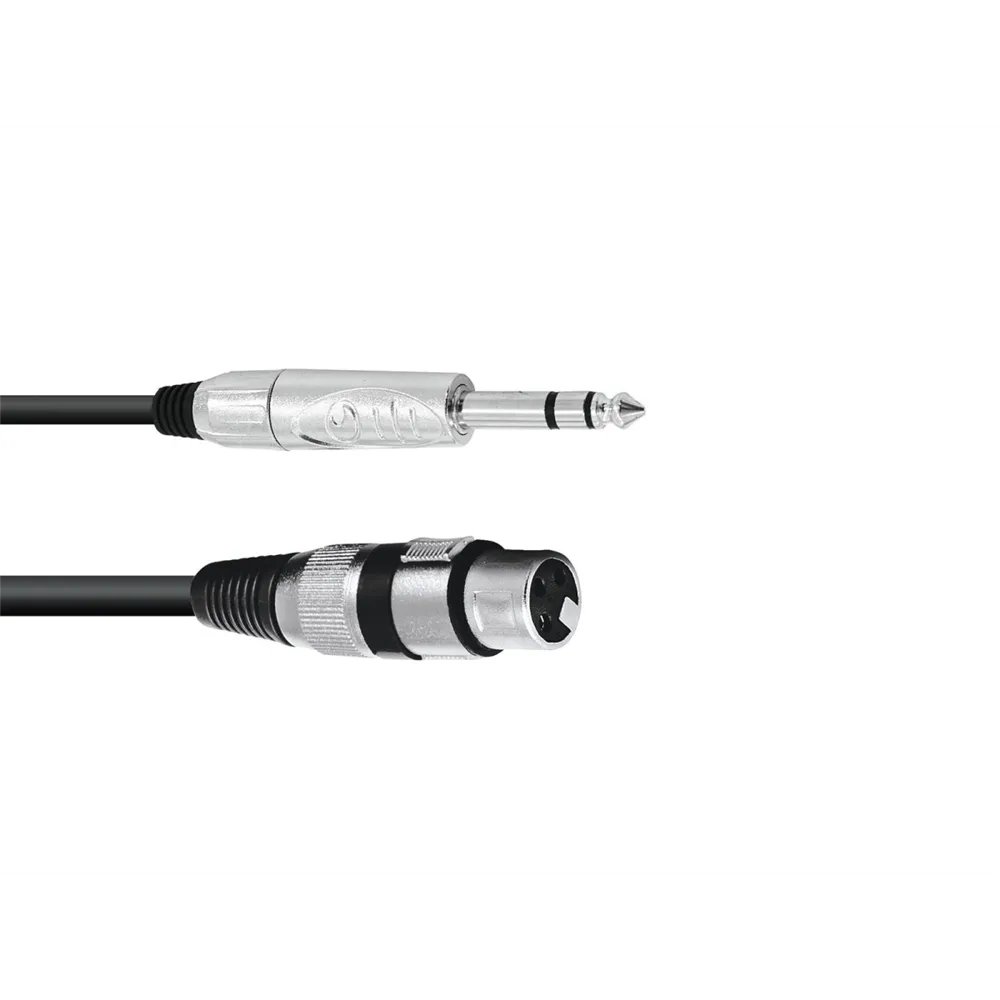 OMNITRONIC Adapterkabel XLR(F)/Klinke stereo 2m sw