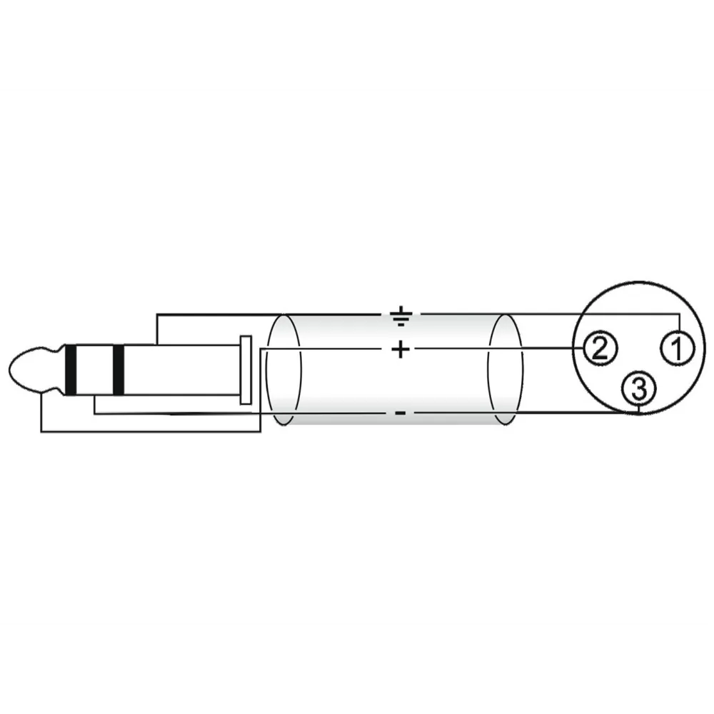 OMNITRONIC Adapterkabel XLR(F)/Klinke stereo 2m sw