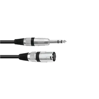 OMNITRONIC Adapterkabel XLR(M)/Klinke stereo 0,9m sw
