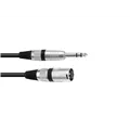 OMNITRONIC Adapterkabel XLR(M)/Klinke stereo 0,9m sw