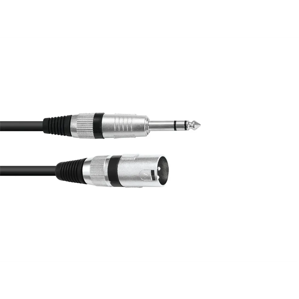 OMNITRONIC Adapterkabel XLR(M)/Klinke stereo 0,9m sw