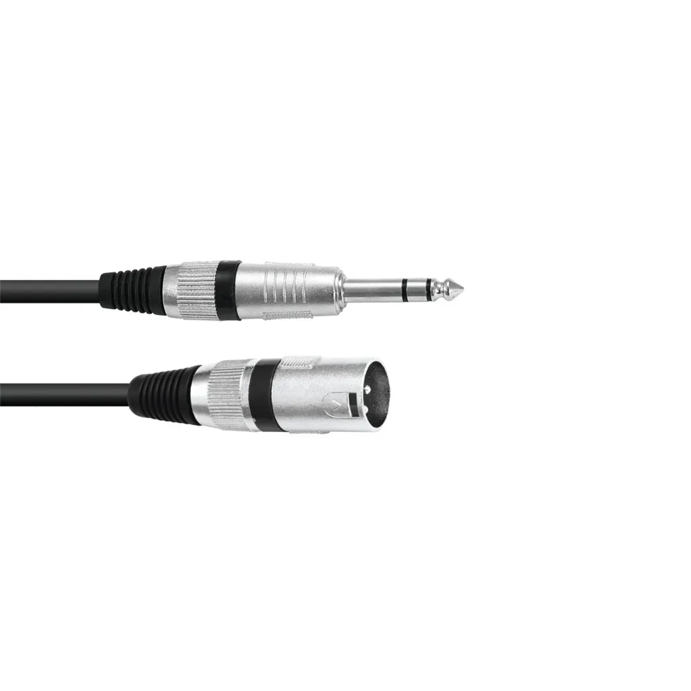 OMNITRONIC Adapterkabel XLR(M)/Klinke stereo 2m sw