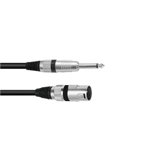 OMNITRONIC Adapterkabel XLR(M)/Klinke mono 0,9m sw