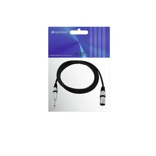 OMNITRONIC Adapterkabel XLR(M)/Klinke mono 2m sw