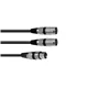 OMNITRONIC Adapterkabel XLR(F)/2xXLR(M) 0,5m sw