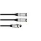 OMNITRONIC Adapterkabel XLR(F)/2xXLR(M) 1m sw