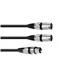 OMNITRONIC Adapterkabel XLR(F)/2xXLR(M) 1,5m sw