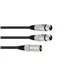 OMNITRONIC Adapterkabel XLR(M)/2xXLR(F) 0,5m sw