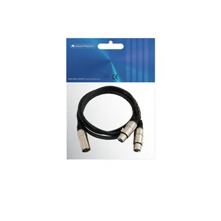 OMNITRONIC Adapterkabel XLR(M)/2xXLR(F) 0,5m sw