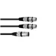 OMNITRONIC Adapterkabel XLR(M)/2xXLR(F) 1,5m sw