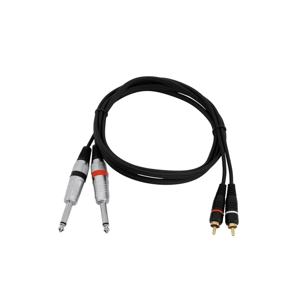OMNITRONIC Adapterkabel 2xKlinke/2xCinch 1,5m sw