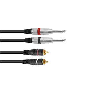 OMNITRONIC Adapterkabel 2xKlinke/2xCinch 6m sw