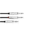 OMNITRONIC Adapterkabel Klinke/2xKlinke 3m