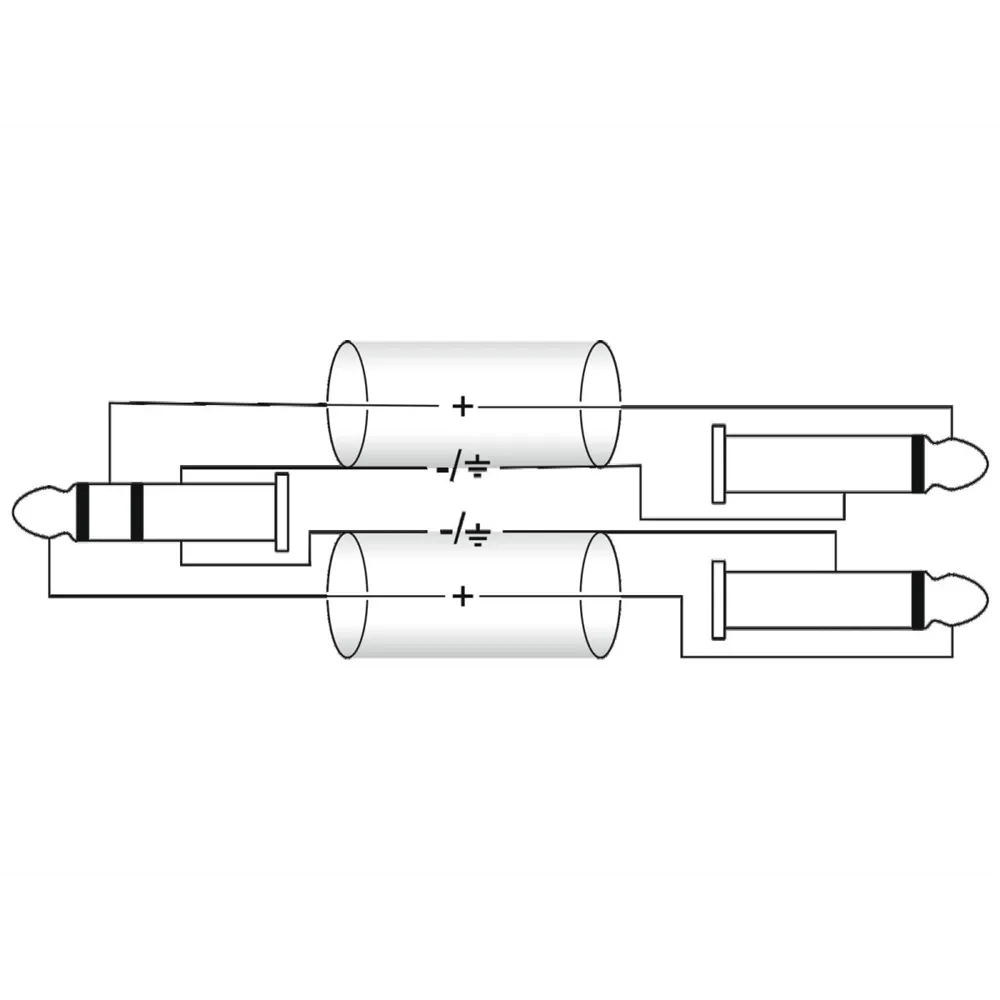 OMNITRONIC Adapterkabel Klinke/2xKlinke 3m