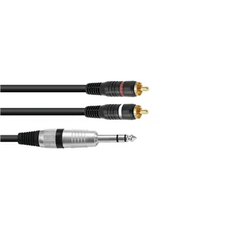 OMNITRONIC Adapterkabel Klinke Stereo/2xCinch 1,5m
