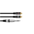 OMNITRONIC Adapterkabel Klinke Stereo/2xCinch 1,5m