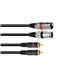 OMNITRONIC Adapterkabel 2xXLR(M)/2xCinch 1,5m sw