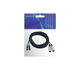 OMNITRONIC Adapterkabel 2xXLR(M)/2xCinch 6m sw