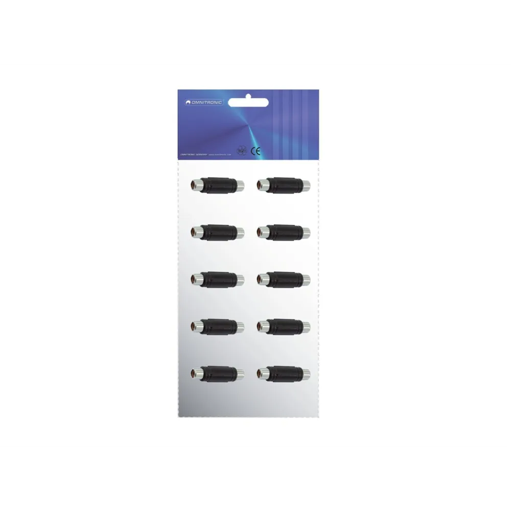 OMNITRONIC Adapter Cinch(W)/Cinch(W) 10stk im Set