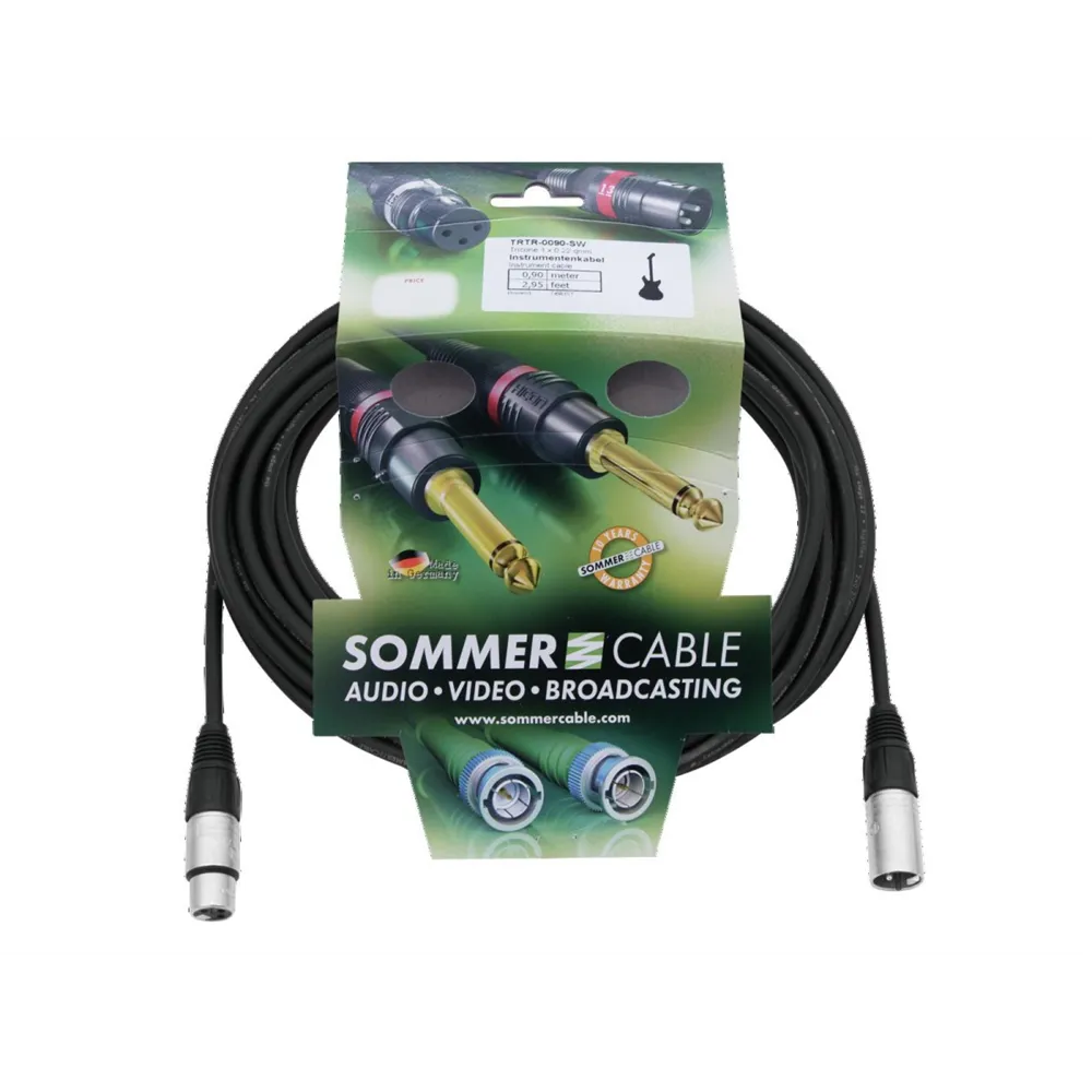 SOMMER CABLE XLR Kabel 3pol 20m sw Neutrik