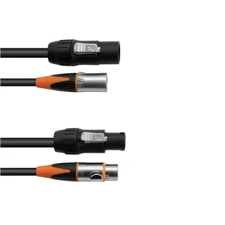 EUROLITE Kombikabel DT-2 DMX IP T-Con/3 Pin XLR 3m