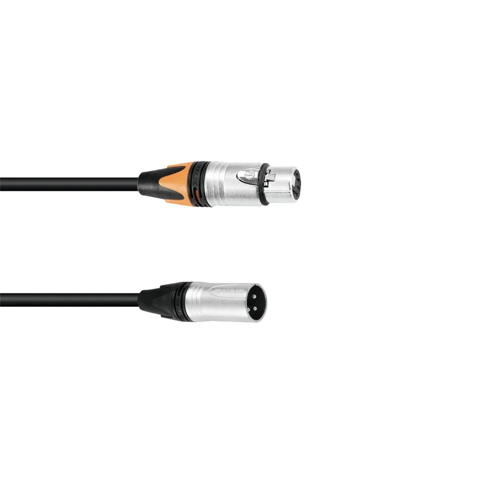 PSSO Adapterkabel DMX XLR 3pol/5pol 0,3m sw
